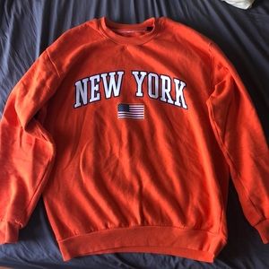 Orange New York crew neck from TopShop